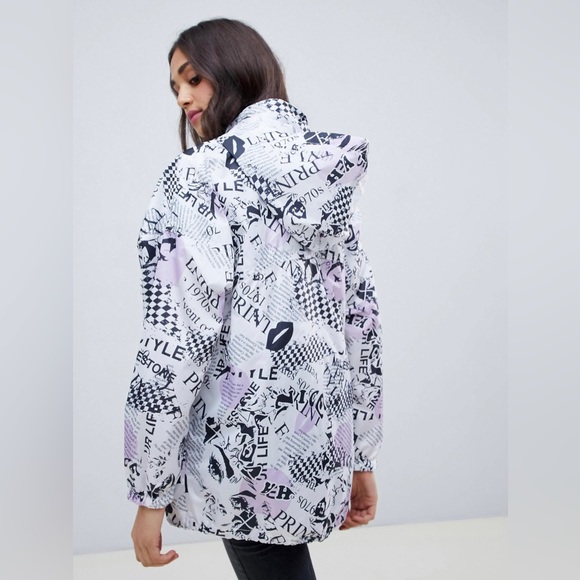 ASOS Newsprint Mono Jacket - Picture 2 of 4